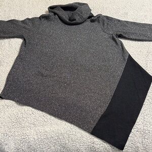 Alfani Charcoal and Black Turtleneck Sweater